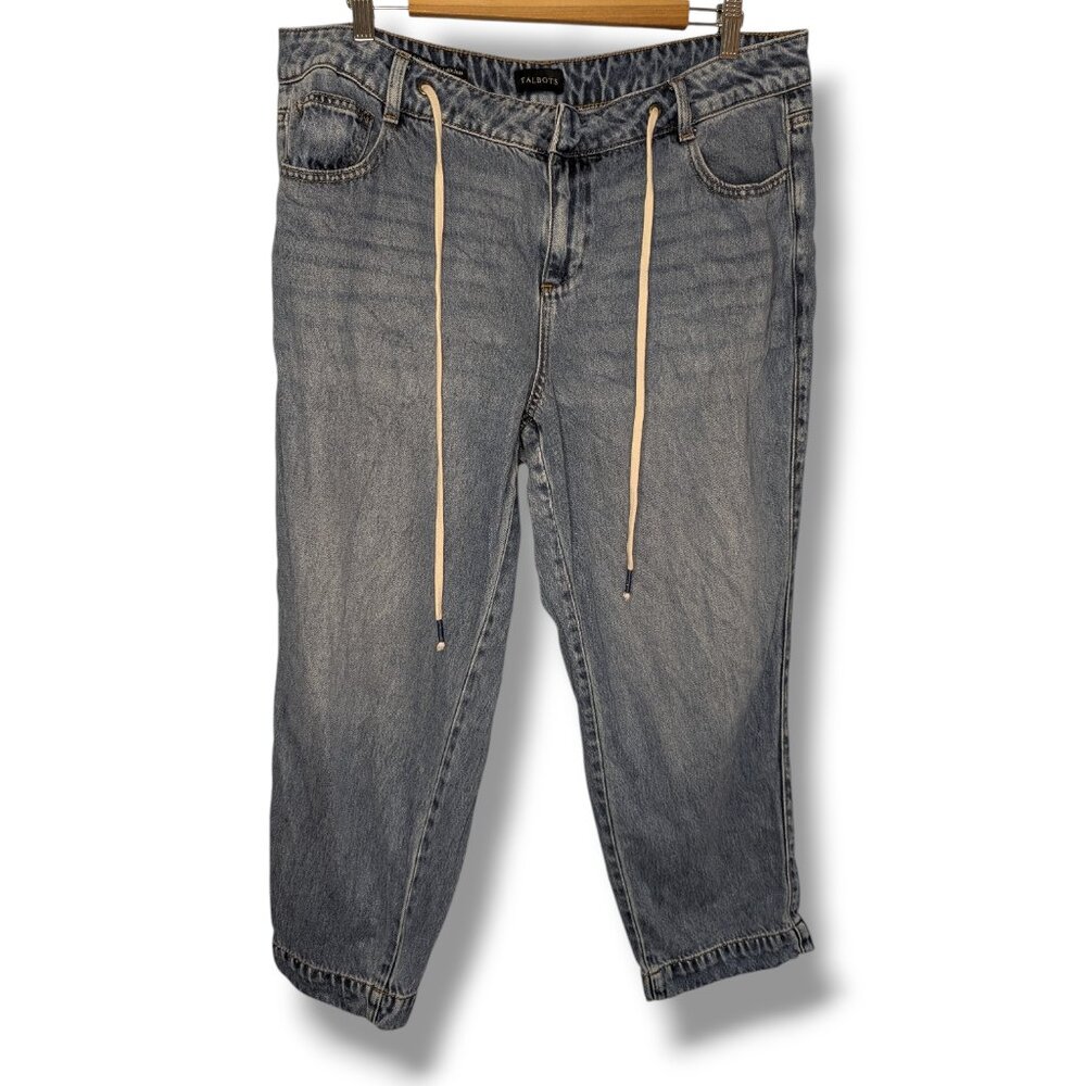 Talbots Summerweight Straight Ankle Jeans Medium Wash size 14W